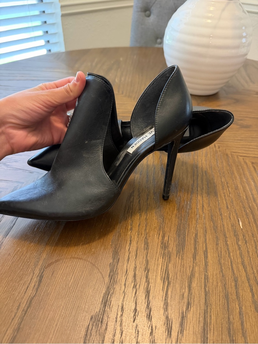 Steve Madden Black D'Orsay Pointed Stiletto Heels